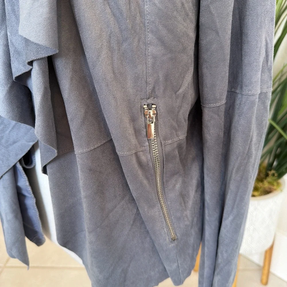 Bagatelle Draped Blue Women's Blazer - Picture 3 of 10